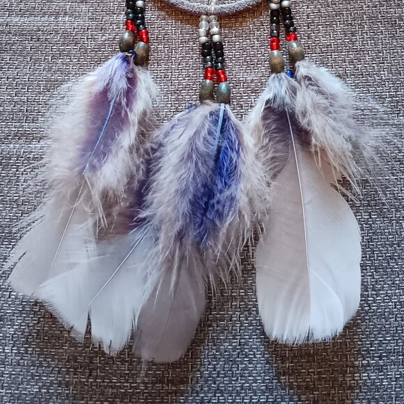 Custom Cherokee Dream Catcher (Gray, Red, Siver & Blue) - Picture 9 of 9
